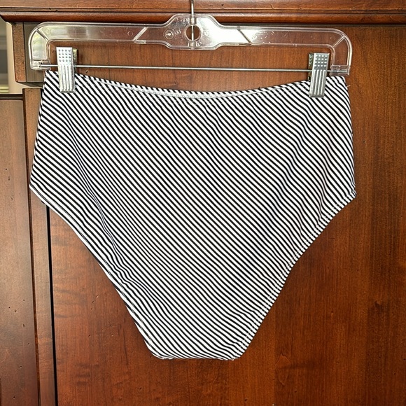 NWOT High Waisted Striped Bikini Bottoms - Picture 2 of 5